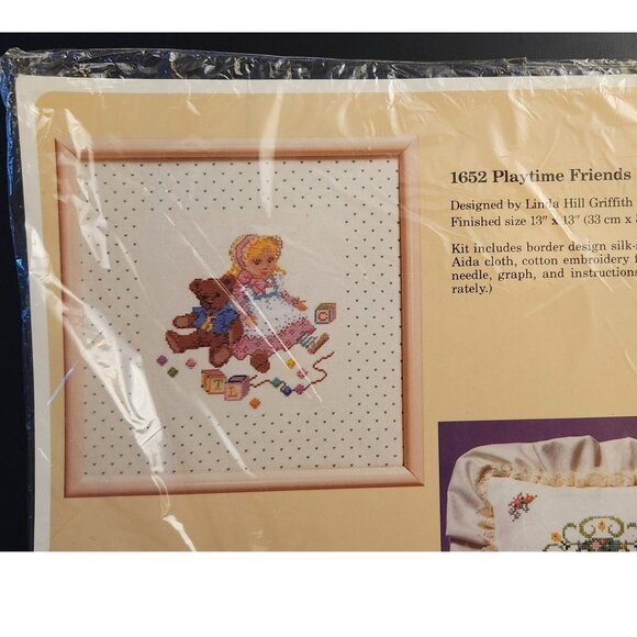 Embroidery Kit Counted Cross Stitch The Creative Circle #1652 Playtime Friends - Picture 1 of 3